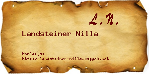 Landsteiner Nilla névjegykártya